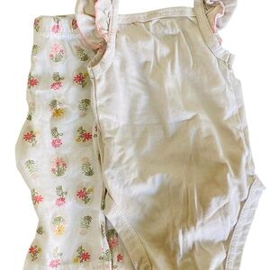 Floral Print Kids Baby Set Jumper & Pants Chickpea 0-3 months